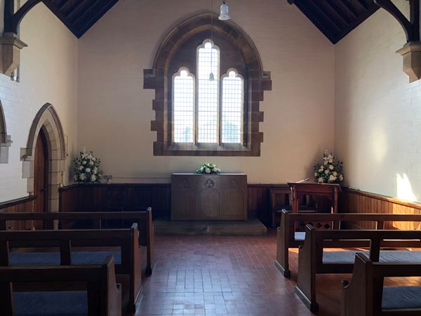 Skerton Cemetery chapel interior